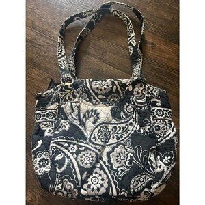 Vera Bradley Quilted Black‎ and White Paisley Purse and Wallet